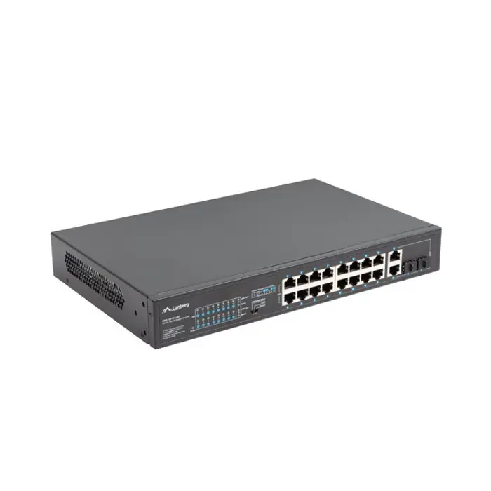 Lanberg Switch rack 19" POE+ 16x 100MB /2X COMBO GIGABIT ETHERNET 250W