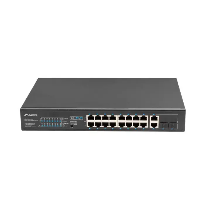 Lanberg Switch rack 19" POE+ 16x 100MB /2X COMBO GIGABIT ETHERNET 250W