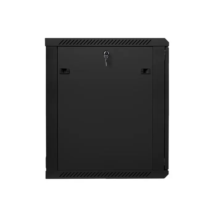 Lanberg wall-mounted installation rack cabinet 19'' 15U 600x600mm black (glass door)