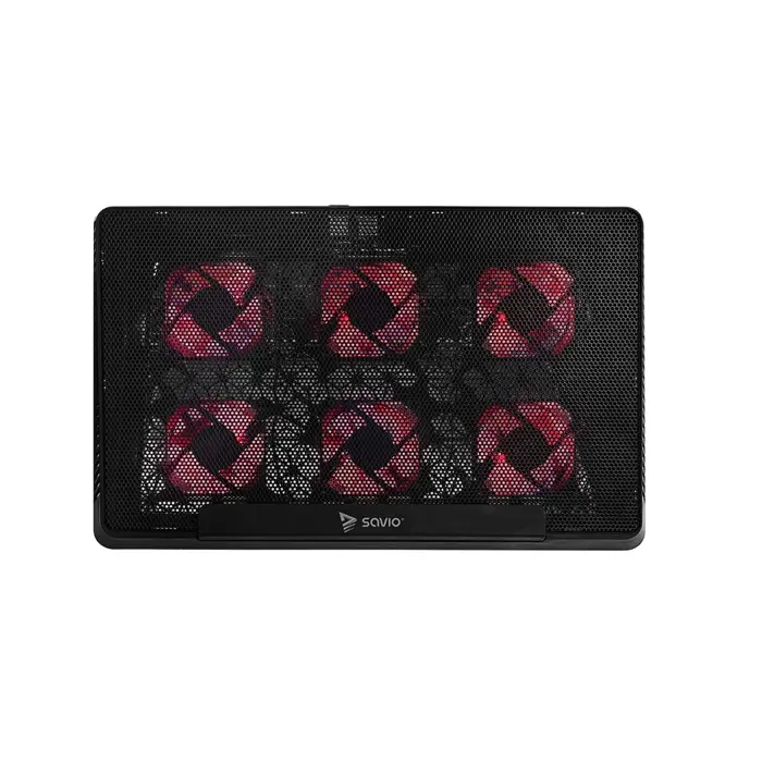 Laptop cooling pad, 6 backlit fans, 2000 RPM, SAVIO COS-01