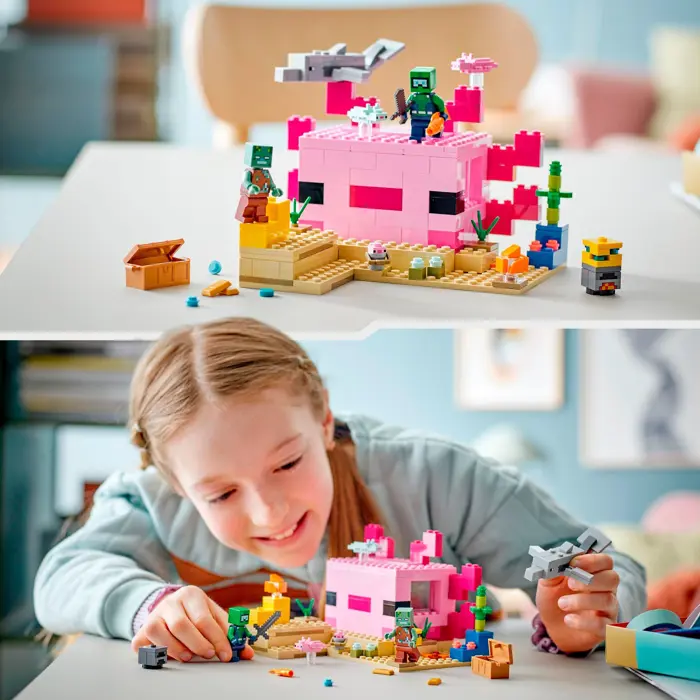 LEGO 21247 Minecraft The Axolotl House, construction toy
