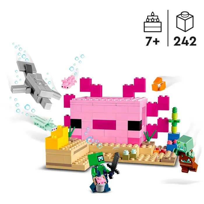 LEGO 21247 Minecraft The Axolotl House, construction toy