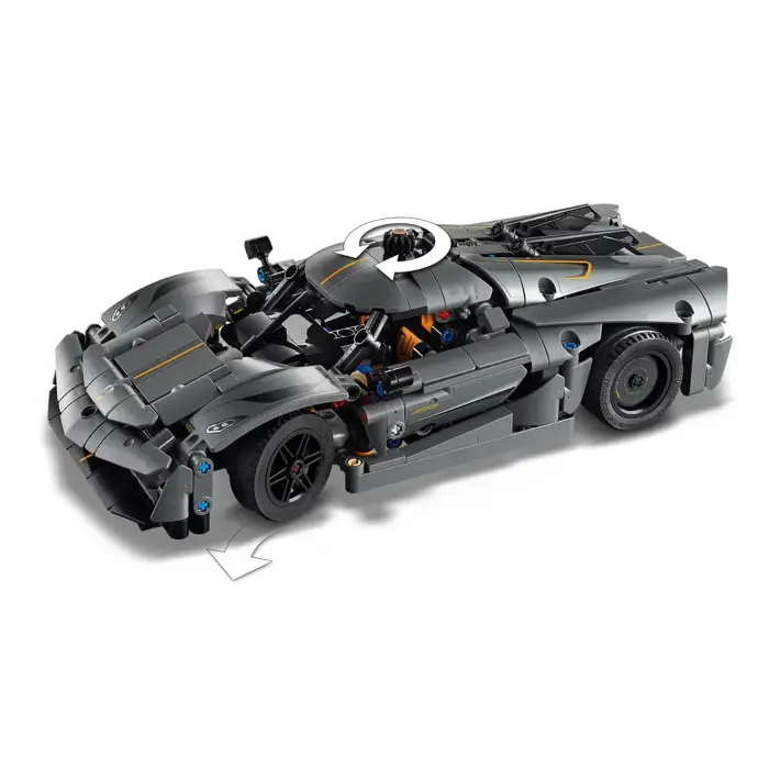 LEGO Technic 42173 Szary hipersamochód Koenigsegg Jesko Absolut