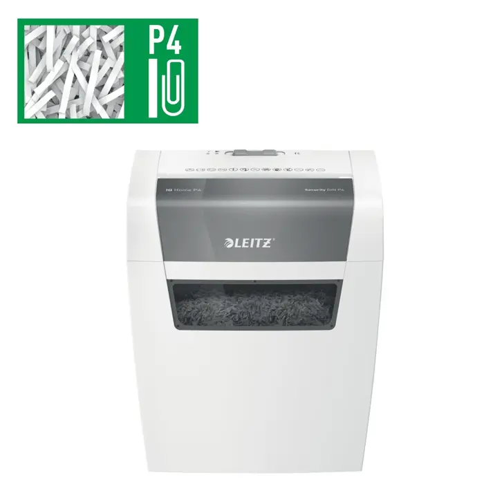 Leitz IQ Home Shredder, P4, 6 sheets, 15 l garbage can