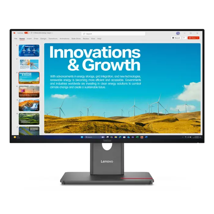 Lenovo ThinkVision P24QD-40 LED display 60.5 cm (23.8") 2560 x 1440 pixels Quad HD LCD Black
