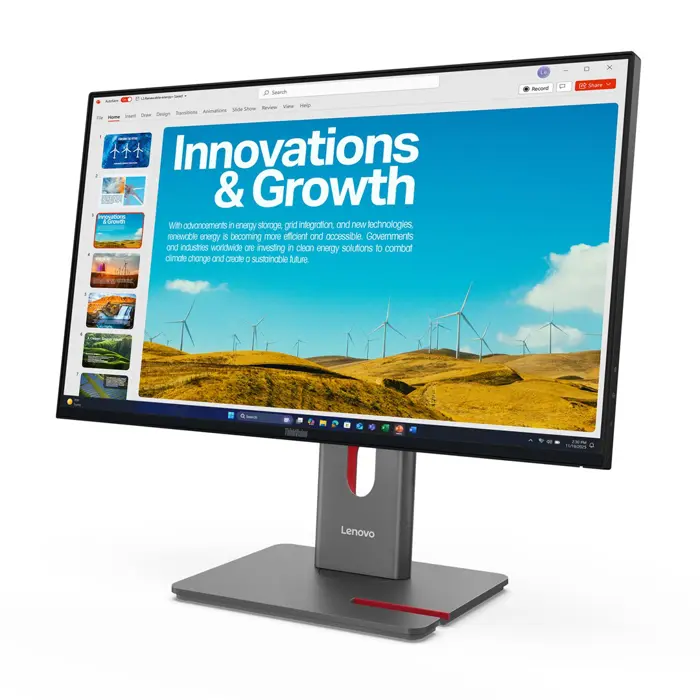 Lenovo ThinkVision P24QD-40 LED display 60.5 cm (23.8") 2560 x 1440 pixels Quad HD LCD Black
