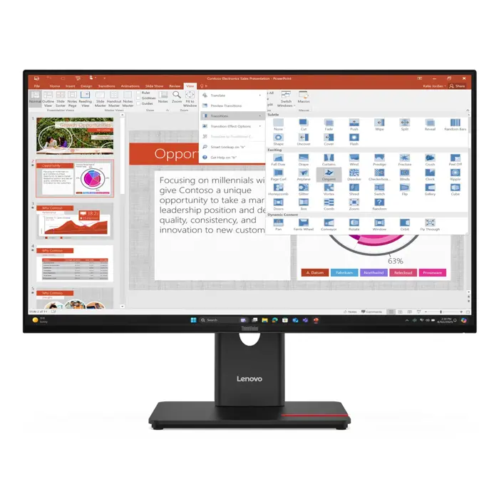 Lenovo ThinkVision T27-40 LED display 68.6 cm (27") 1920 x 1080 pixels Full HD Black