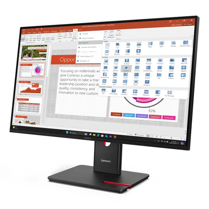 Lenovo ThinkVision T27-40 LED display 68.6 cm (27") 1920 x 1080 pixels Full HD Black