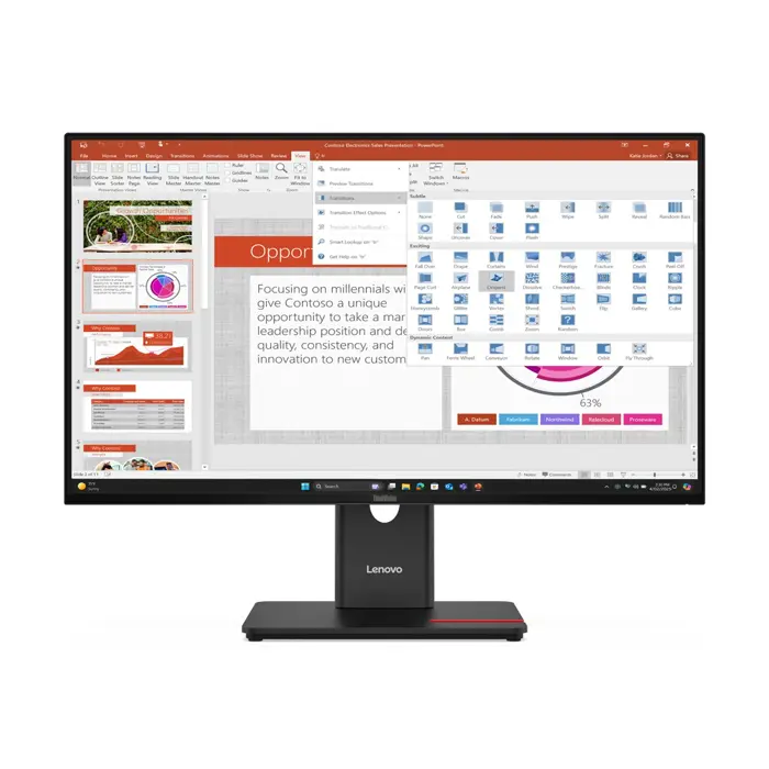 Lenovo ThinkVision T27-40 LED display 68.6 cm (27") 1920 x 1080 pixels Full HD Black