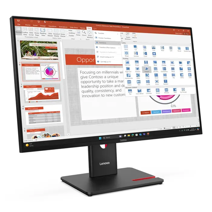 Lenovo ThinkVision T27-40 LED display 68.6 cm (27") 1920 x 1080 pixels Full HD Black