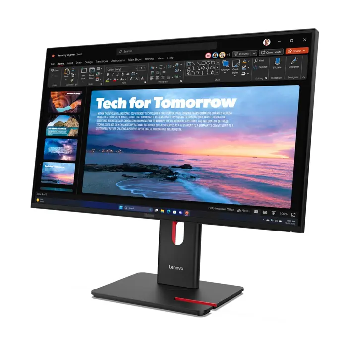 Lenovo ThinkVision T27QD-40 LED display 68.6 cm (27") 2560 x 1440 pixels Wide Quad HD Black