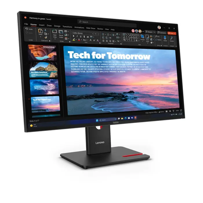 Lenovo ThinkVision T27QD-40 LED display 68.6 cm (27") 2560 x 1440 pixels Wide Quad HD Black