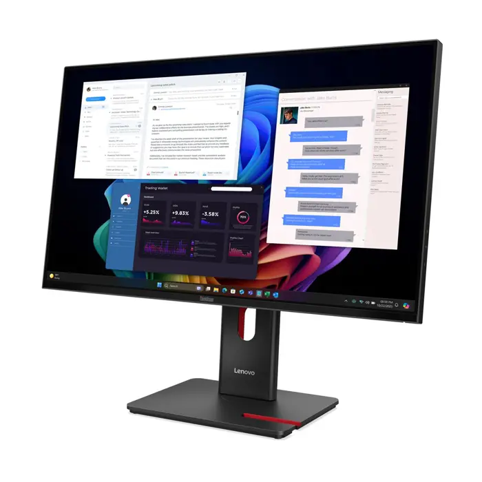 Lenovo ThinkVision T27UD-40 LED display 68.6 cm (27") 3840 x 2160 pixels 4K Ultra HD LCD Black