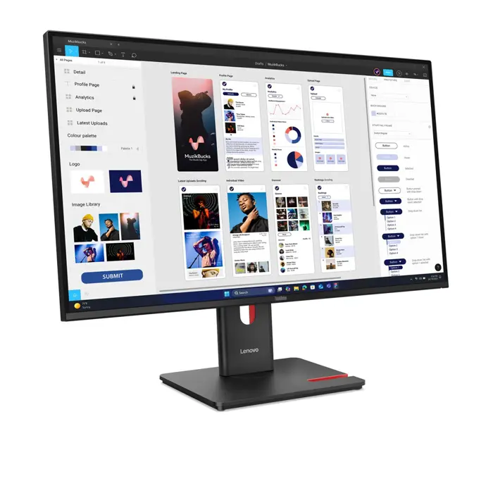 Lenovo ThinkVision T32UD-40 LED display 80 cm (31.5") 3840 x 2160 pixels 4K Ultra HD LCD Black