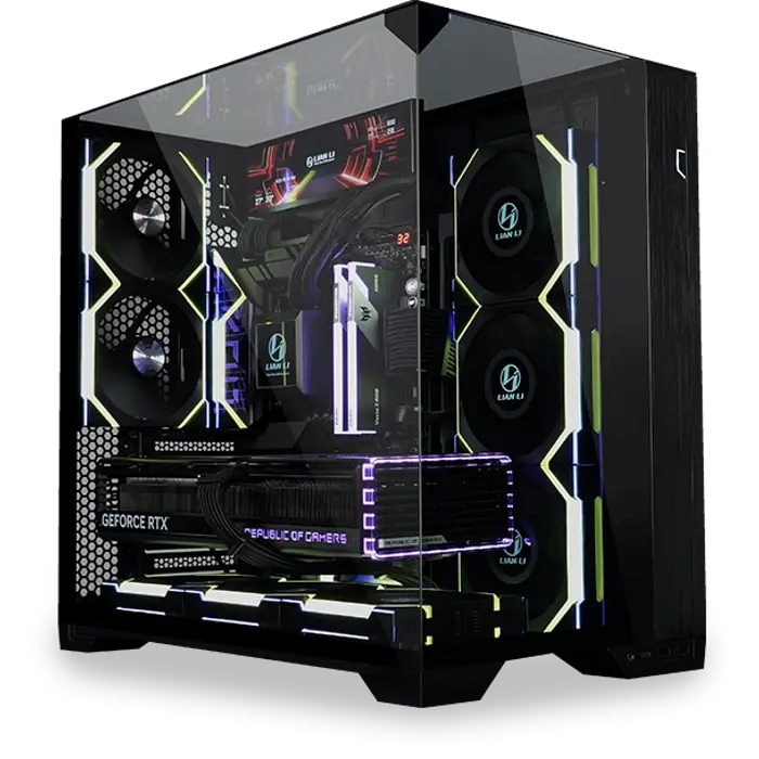 Lian Li O11 Vision Compact, Midi-Tower, E-ATX, Tempered Glass - black-O11VPX
