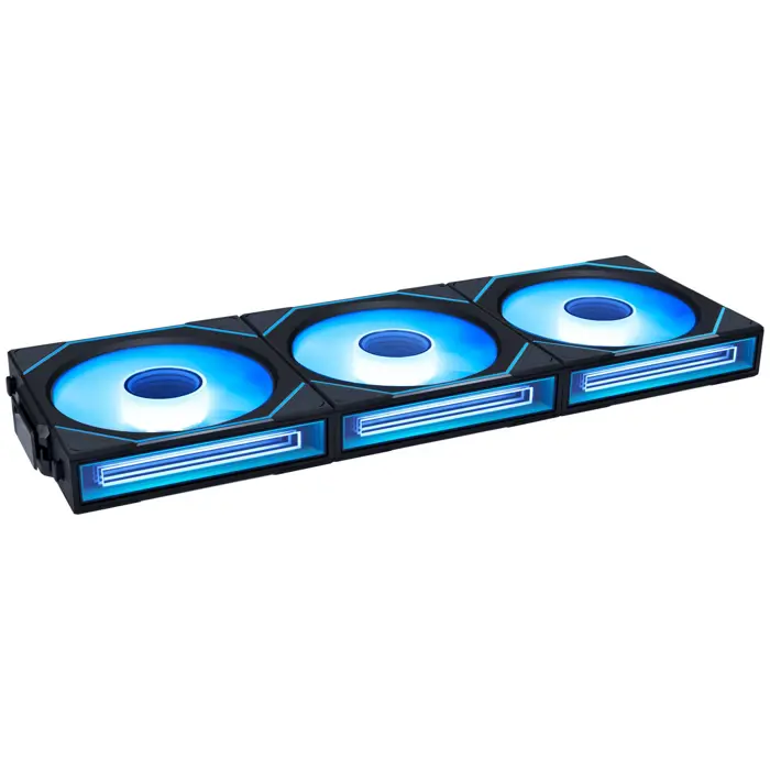 Lian Li UNI FAN SL-INF Wireless Lüfter, ARGB, PWM - 3er-Pack, mit Controller, Reverse-Blade, 120mm, black-12RSLIN1W3B