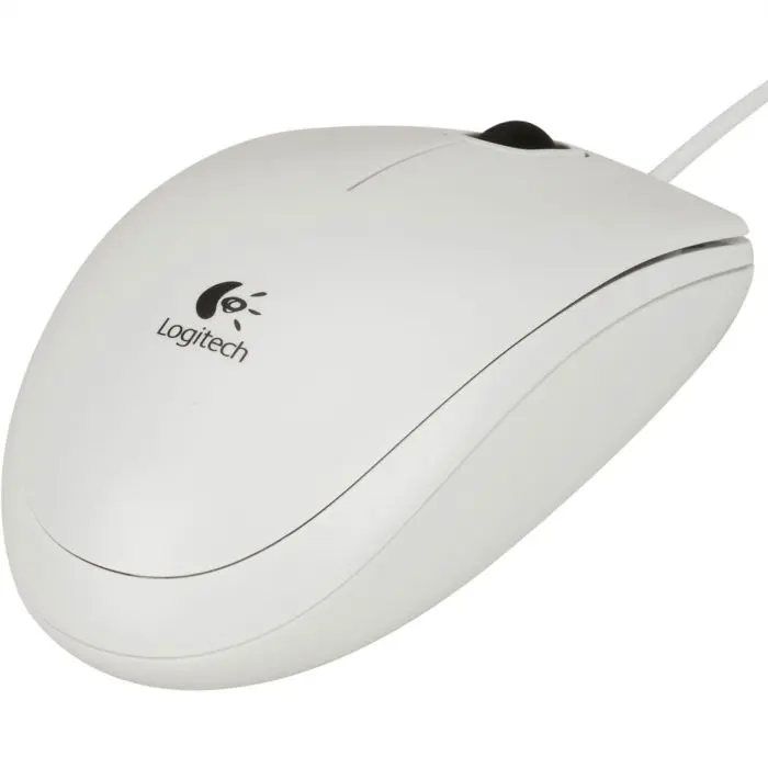 Logitech B100 optical mouse, USB, white
