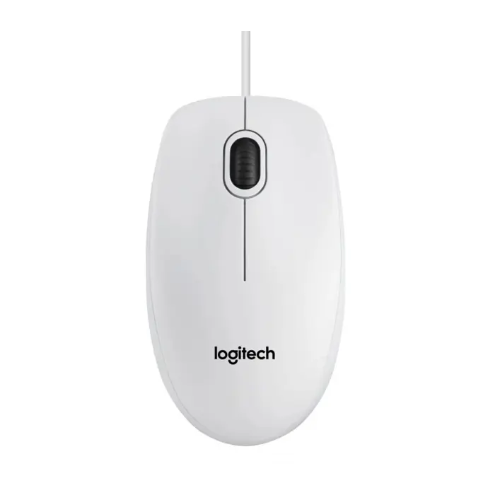 Logitech B100 optički miš, USB, bijeli (910-003360)