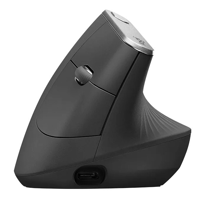 Logitech ergonomic mouse cordless MX VERTICAL bluetooth, unifying, USB-C