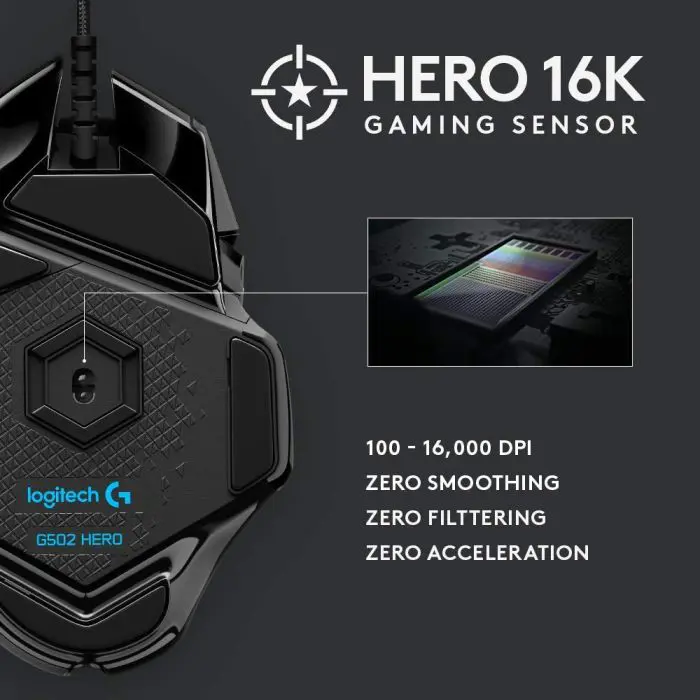 Logitech Gaming Miš G502 Hero LED