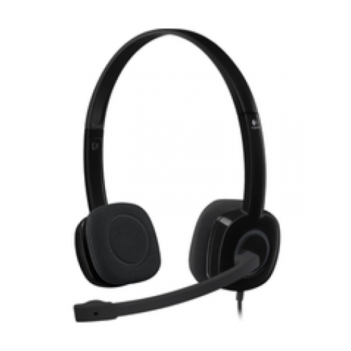 Logitech H151 stereo headset with microphone - black