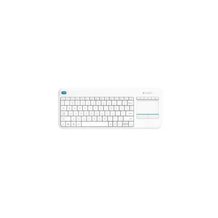 Logitech K400 Plus Wireless Touch Wireless Keyboard White (Unifying, SLO Engraving)