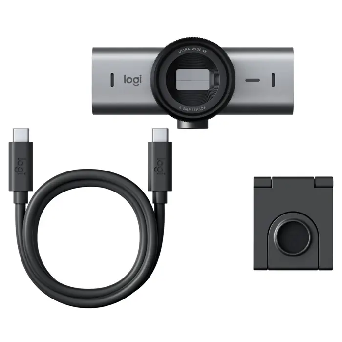Logitech MX Brio 705 for Business webcam 8.5 MP 4096 x 2160 pixels USB 3.2 Gen 1 (3.1 Gen 1) Aluminium, Black