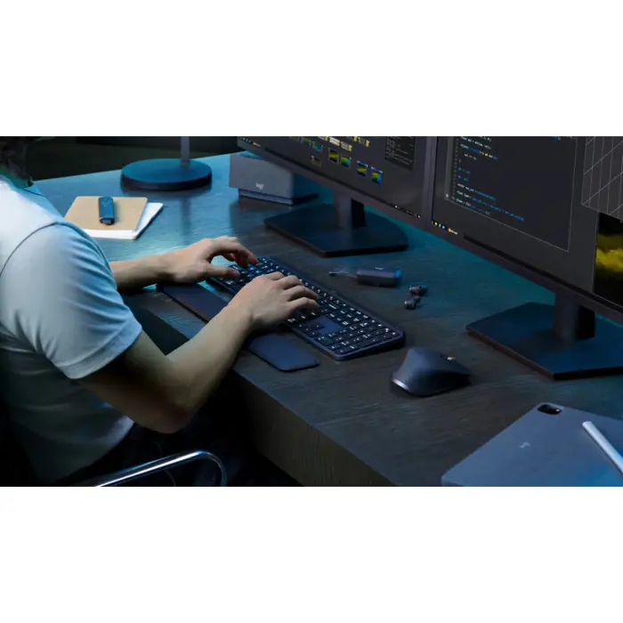 Logitech MX Keys S bežična bluetooth tipkovnica, siva (920-011591)