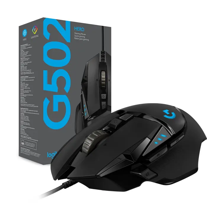 LOGITECH OPTICAL USB MOUSE G502 BLACK 910-005470