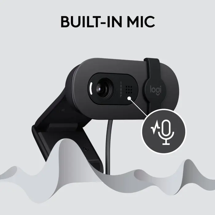 Logitech USB webcam Brio 100, graphite