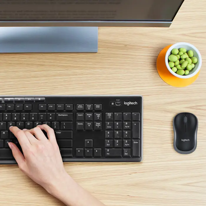 Logitech Wireless Combo MK270 keyboard Mouse included RF Wireless QWERTY US International Black, Silver