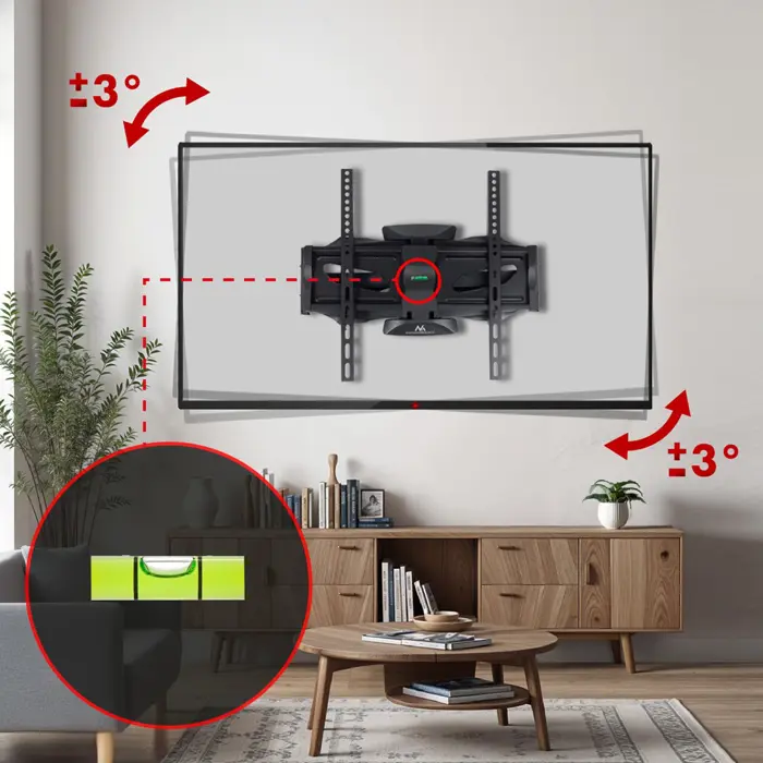 Maclean MC-781 TV mount 177.8 cm (70") Black