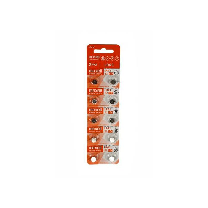 Maxell alkalna dugmasta baterija LR41, 10 kom, 5x2