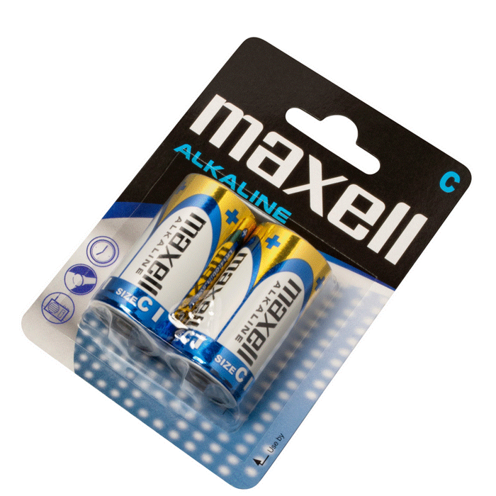 Maxell alkalne baterije LR-14/C, 2 komada