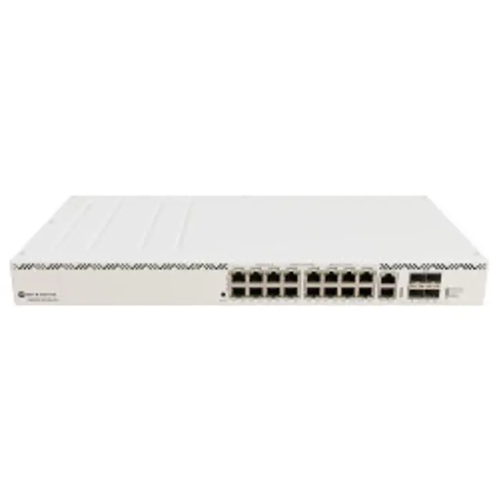 Mikrotik CRS320-8P-8B-4S+RM, ARM 32bit Dual-Core 800 MHz CPU, 256MB RAM, 32MB, 1-8 PoE+(802.3af/at), 9-16 PoE++(802.3af/at/bt), 4x10G SFP+, 8xPoE++ ports (802.bt), 1xRJ45, 1xGLAN, RouterOS L4