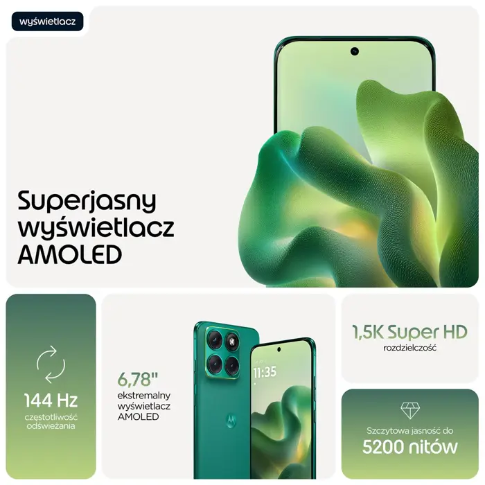 Motorola Moto Edge 70 Fusion 5G 8/256 GB Sport Green (green) smartphone