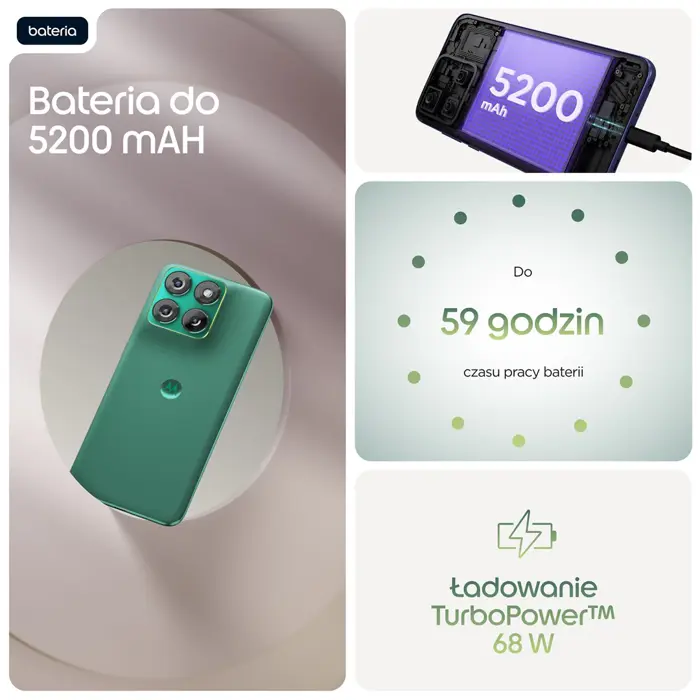 Motorola Moto Edge 70 Fusion 5G 8/256 GB Sport Green (green) smartphone