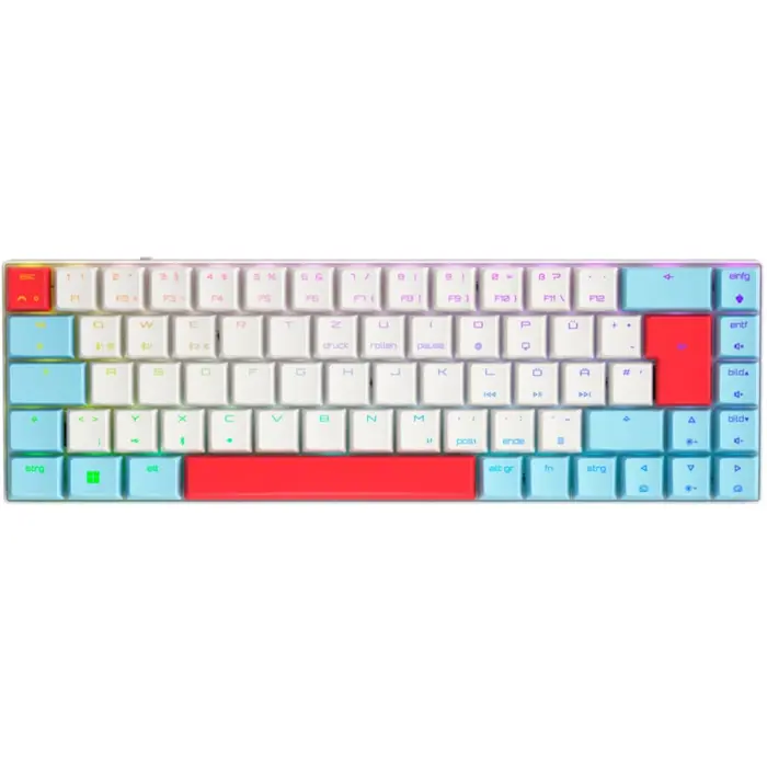 MX-LP 2.1 Compact Wireless (white/multicolor, DE layout, Cherry MX Low Profile RGB Speed)