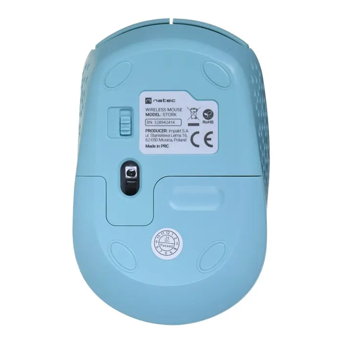 NATEC STORK mouse Home Ambidextrous Bluetooth + USB Type-A Optical 1600 DPI