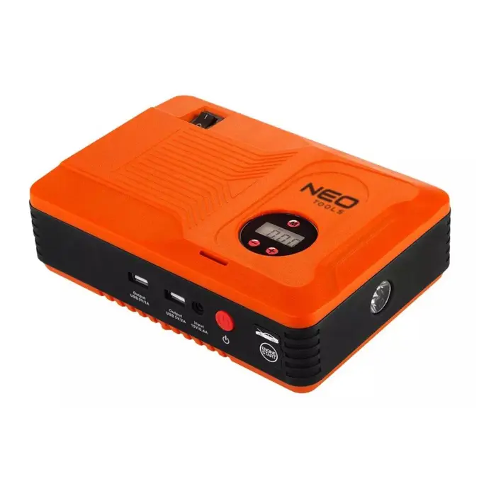 Neo Tools "Jumpstarter" starting device, 14Ah power bank, 3.5 bar compressor, flashlight