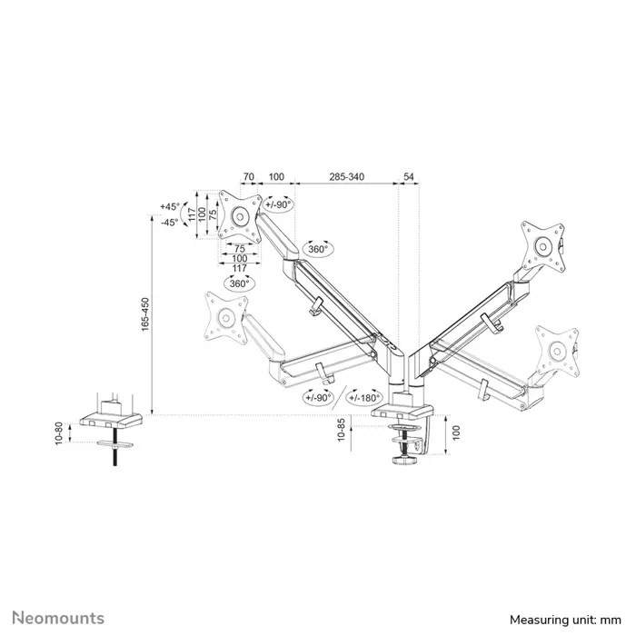 Neomounts desk monitor arm