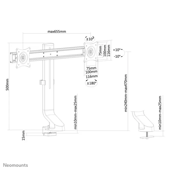 Neomounts desk monitor arm