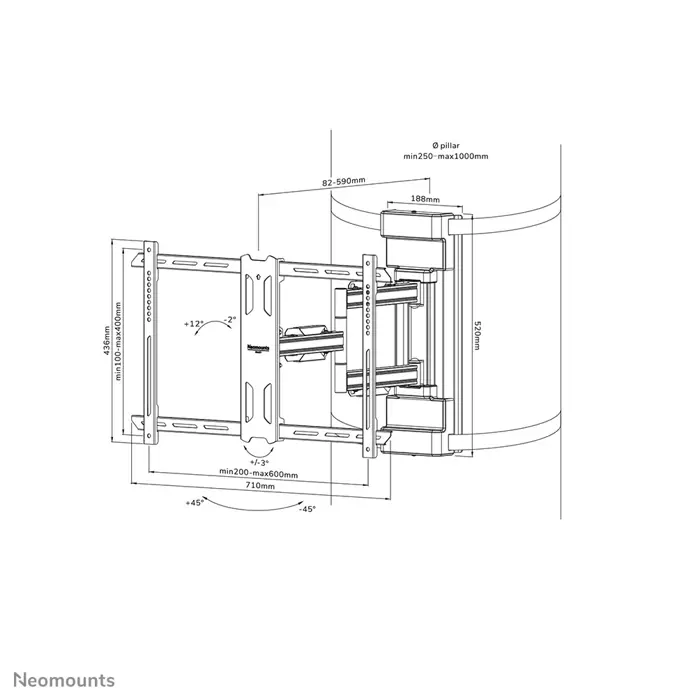 Neomounts WL40S-910BL16 monteringssat