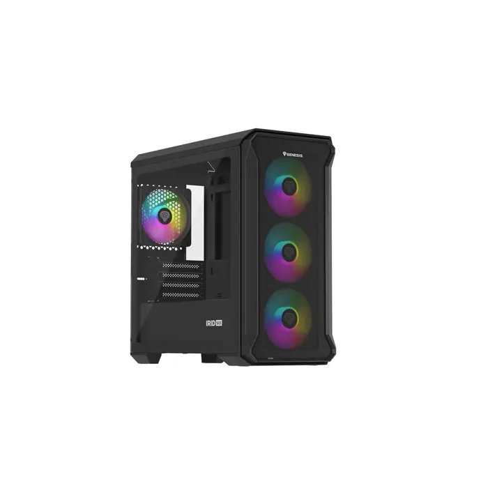 Kućište NATEC Genesis Irid 503 ARGB NPC-1559 (Micro ATX. Mini ITX; kolor czarny)