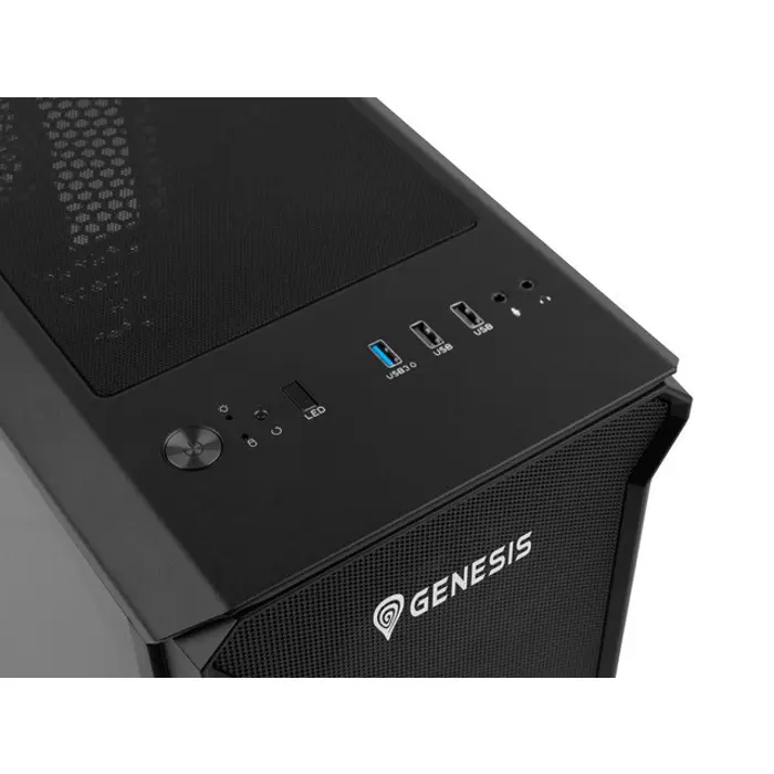 Kućište NATEC Genesis Irid 503 ARGB NPC-1559 (Micro ATX. Mini ITX; kolor czarny)