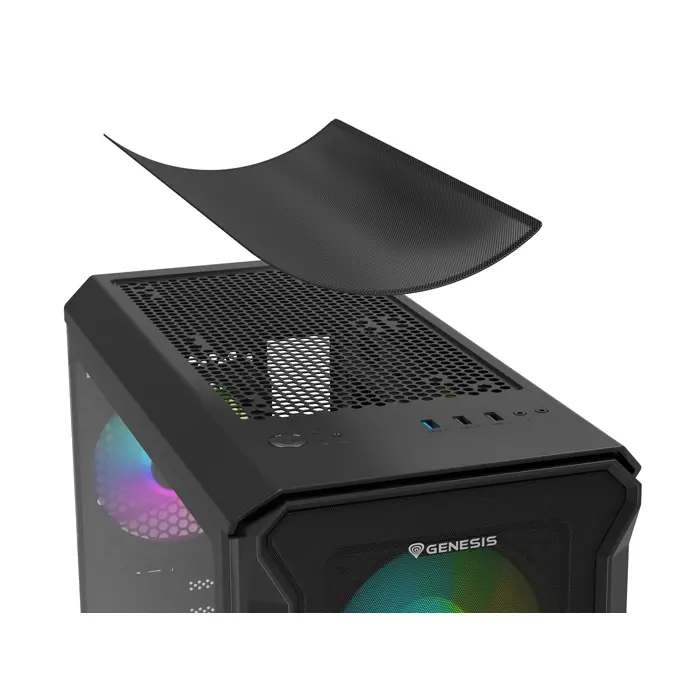 Kućište NATEC Genesis Irid 503 ARGB NPC-1559 (Micro ATX. Mini ITX; kolor czarny)