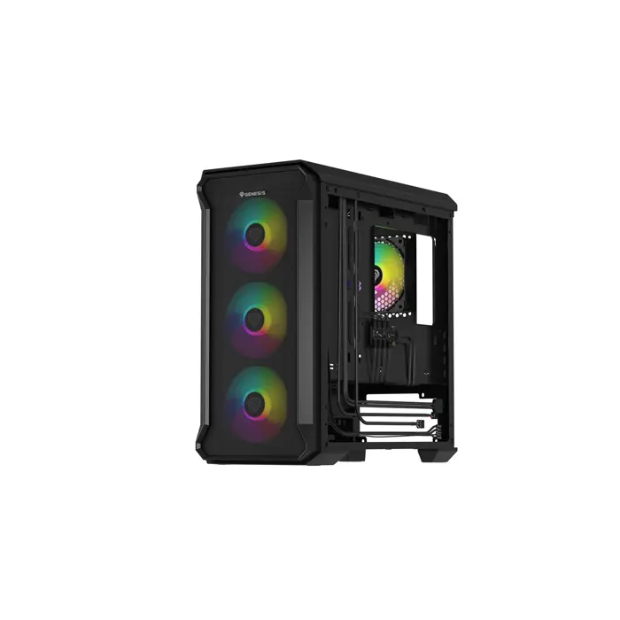 Kućište NATEC Genesis Irid 503 ARGB NPC-1559 (Micro ATX. Mini ITX; kolor czarny)