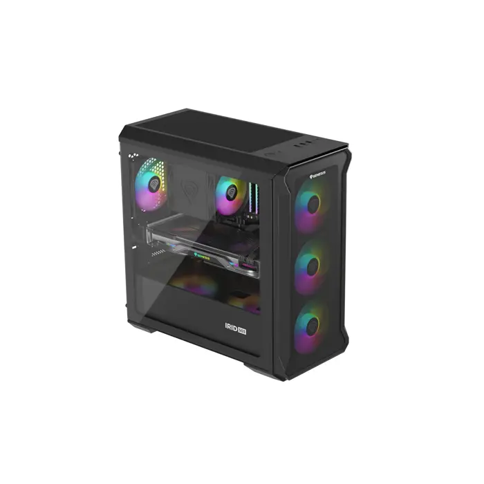 Kućište NATEC Genesis Irid 503 ARGB NPC-1559 (Micro ATX. Mini ITX; kolor czarny)