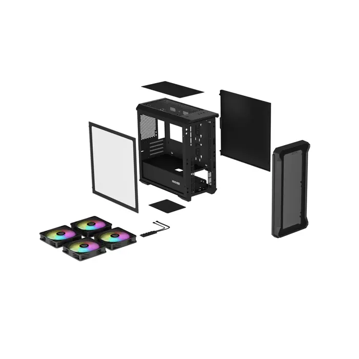 Kućište NATEC Genesis Irid 503 ARGB NPC-1559 (Micro ATX. Mini ITX; kolor czarny)