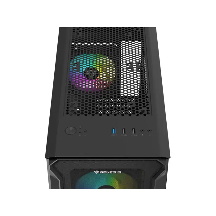 Kućište NATEC Genesis Irid 503 ARGB NPC-1559 (Micro ATX. Mini ITX; kolor czarny)